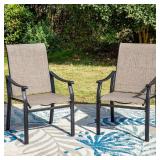 Black Ergonomic Textilene Outdoor Chair (2)