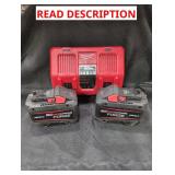 Milwaukee M18 Rapid Charger + 2x12Ah Batteries