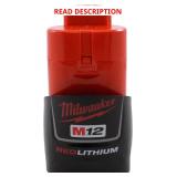 Milwaukee M12 12V 1.5Ah Battery w/Overload