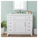 Rosedale 43 in. Single Sink Vanity, White Top Mix