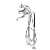 3-Handle Claw Foot Tub Faucet in Chrome