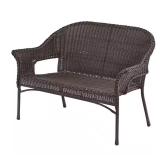 Emerald View Brown Wicker Loveseat Stack