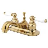 Kingston GKB602PL Lav Faucet, Polished Brass