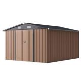 10x12 ft Metal Storage Shed with Doors and also v