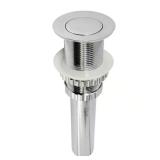 Coronet Push Pop-Up Drain, Polished Chrome
