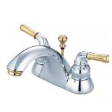 Naples 4-in Bath Faucet Chrome/Brass