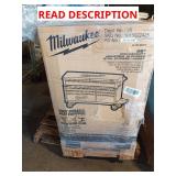 Skid with a Milwaukee tool box