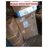 Skid with vanity, king bed, fan etc