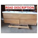 71 1/2" vanity with 71 3/4" vanity top