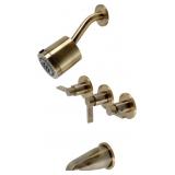 Kingston Tub & Shower Faucet, Antique Brass