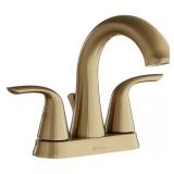 Irena 4-in Centerset Bath Faucet Brushed Gold