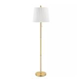 Selatir 60in Steel Floor Lamp, White Shade
