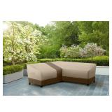 L-Shape Beige Patio Furniture Cover