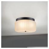 Caroline 11-in. 2-Light Matte Black Mount