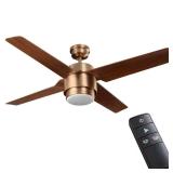 Dinton 52" Matte Brass Outdoor Fan w/ LED Kit
