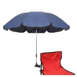 4 ft Beach Umbrella with Clamp, Blue