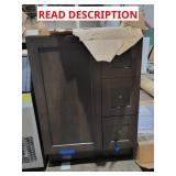 Dark stain bathroom vanity aprox 36"x24"x19"