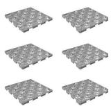 Pure Garden Deck Tiles 6-Pack Gray Diamond