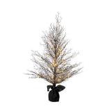 Nearly Natural 4-ft Pre-Lit Black Tree