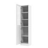 White Wood Storage Cabinet Hutch with Shelves, Mi