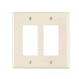 Leviton Decora Light Almond 2-Gang Wall Plate