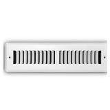 2 in. x 12 in. 2-Way Steel Toe-Grille, White