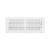 4x12 in. 1-Way Plastic Floor Register White
