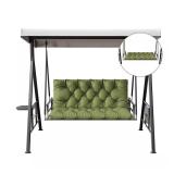 40x40x5 in Outdoor Swing Cushion, Light Green