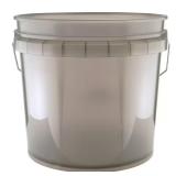 3.5 Gallon Translucent Gray Paint Bucket