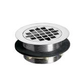 Round Brass Shower Drain, Polished Chrome