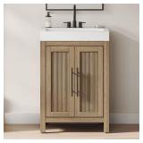 Cargrove 24" Oak Vanity with White Top
