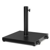 40-lb Outdoor Umbrella Base w/ Wheels Black