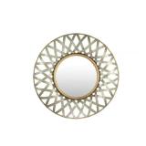 30 in. x 30 in. Farmhouse Round Metal Mirror