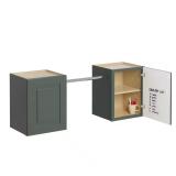 Greenwich Aspen Green Laundry Cabinet w/ Pole