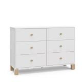 California White Driftwood 6-Drawer Dresser