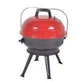 14 in Portable Charcoal Grill, Red