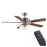 Campbell 52" LED Brushed Nickel Ceiling Fan