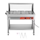 9-Pan Commercial Warmer, 1500W Steam Table