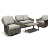 Brooke Mill Wicker Loveseat & Table (Box 2 of 2)