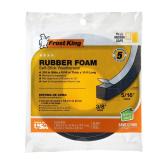 Frost King Black Rubber Foam Weather Seal 10 ft