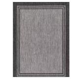 9 x 12 Silver Aloha Washable Rug