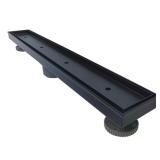 24 in. Matte Black Shower Drain Cover