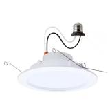 Regressed Wafer 6" Matte White LED Downlight