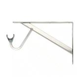 Brushed Nickel Steel Shelving and Rod Bracket
