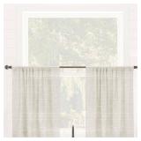 Aya Linen Blend Rod Pocket Curtain Pair