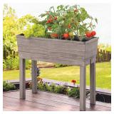 33 in. Driftwood Gray Garden Bed