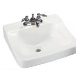Aragon Wall-Mounted Bathroom Sink in White *HAS D