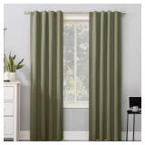 Cyrus Olive Green Polyester Curtain, 84x40