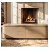 Homsee 55.1" Wood Coffee Table with Drawers
