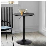 Bentley Adjustable Pub Table in Black Brushed